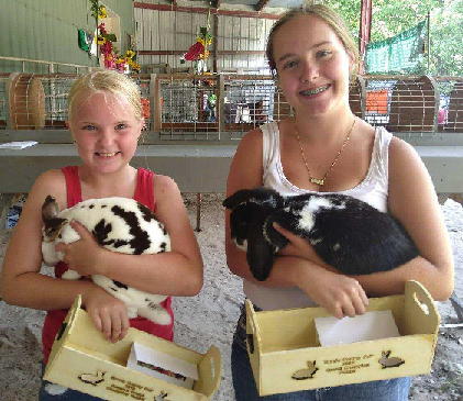 Rabbit Show Winners - Laramie Mayer, Reserve Champion, Riley Powell, Champion