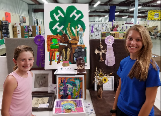 Visual Arts Intermediate Winners - Lexi Todd, Champion, Brittley King, Reserve Champion 